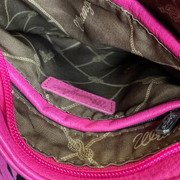 EUC Montana West Wrangler Hot Pink Denim Fringe Crossbody Bag - Picture 7 of 9